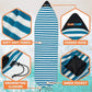 SUN CUBE Surfboard Sock Cover, Protective Surf Bag for Surfing Board, Light Stretchy Surfbag Sleeve for Longboard, Hybrid (8'6'', Black White)
