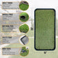 Ottomanson Artificial Grass Puppy Potty Training Pad with Tray, 15" x 30" Reusable Pee Pad for Small Pets and Dogs
