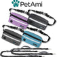 PetAmi Hands Free Dog Leash, Dog Running Leash Belt for Walking Jogging, Dog Waist Zipper Pouch Fanny Pack with Poop Bag Dispenser, Dual Padded Handle Bungee Leash for Small Medium Large Dogs, Double