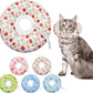 Cat Cone Collar Soft, Adjustable Cat Recovery Collar for Small Medium Large Cats, Cute Donut E Collar After Surgery, Anti-Lick Wound Healing Elizabethan Collar for Kittens(Pink Cherry, Medium)