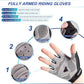 KINGSBOM Breathable Cycling Gloves, Shock-Absorbing Bike Gloves with Light Silicone Gel Pad, Anti-Slip Bicycle Gloves for Men and Women