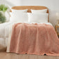 Snuggle Sac Orange Fall Throw Blanket for Couch, Oversized Throw XL Super Soft Warm Blankets Cozy Knit Fuzzy Throws for Sofa, Bed, Living Room, Heather Orange, 50x70 inches