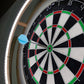 Dart Board Cabinet Set with LED Light; Bristle Dartboard, Built in LED Light, Darts and Chalkboards
