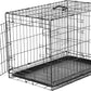 Amazon Basics Durable, Foldable Metal Wire Dog Crate with Tray, Single Door, 30 x 19 x 21 in, Black