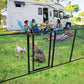 Dog Playpen Outdoor Extra Wide 16 Panels Heavy Duty Dog Fence 47" Height Anti-Rust with Doors Portable for RV Camping Yard, Total 42FT, 140 Sq.ft, Snowy Black