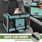 Cat Carrier 18"x11"x11" TSA Approved Ventilated Top Open Softsided Pet Air Travel Bag, Small Animal Basic Crate Shih Tzu Dog Kennel Carry Case, 4-Mesh-Side Kitty Carry on up to 20lbs Teal