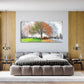 Jiuqinghua Canvas Prints Wall Art Decor Large Four Seasons Tree Picture 1 Panel Spring Summer Autumn Winter Tree Painting Artwork for Dining Room Kitchen Home Decor Stretched and Framed Ready to Hang