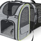 Pecute Cat Carrier Backpacks, Expandable Cat Backpack with Breathable Mesh, Pet Carrier Backpack for Cats Small Dogs Puppies Up to 17 Lbs, Dog Carrier Backpack Great for Travel Hiking Camping Outdoor