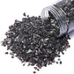 TWINKLING High Luster Fire Glass Gravel Stone Glitter,Broken Glass,Fire Gems Chips,Crushed Glass for Fire Pit Crafts Resin Art Aquarium Garden Decoration,3-6mm,1-Pound Jar (Black)