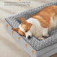 Feandrea Orthopaedic Dog Bed for Medium Dogs, Waterproof Dog Sofa Bed with Removable Washable Cover, 28 x 23 x 6.5 Inches, Dove Gray UPGW251G01