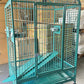 XX Large DomeTop Wrought Iron Bird Parrot Cage, 40"x30"x66.5"H, 6mm Extra Strong Wire (Green Vein)