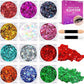 Body Glitter Face Glitter for Women Kids, 12 Colors Halloween Face Glitter, Hair Glitter Gel, Cheer Makeup Stuff, Face Painting Kit Rave Festival Party Christmas Makeup Accessories