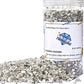 TWINKLING High Luster Fire Glass Gravel Stone Glitter,Broken Glass,Fire Gems Chips,Crushed Glass for Fire Pit Crafts Resin Art Aquarium Garden Decoration,3-6mm,1-Pound Jar (Silver)