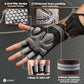 SIMARI Breathable Workout Gloves for Men Women, Padded Weight Lifting Gloves with Wrist Wraps Support, Full Palm Protection, Grip for Gym Training, Fitness, Weightlifting, Exercise Fingerless Black
