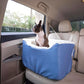 Snoozer Dog Car Seat, Lookout I Dog Booster Car Seat for Small Dogs Under 25lbs, Size: Medium, Fabric: Denim Diamond, Pet Car Seat to Alleviate Car Sickness for Dogs, Removable Machine Washable Cover