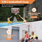 Aimking Basketball Hoop Outdoor 3.3-10FT 5s-Rapid-Adjustable, 40/44 inch Shatterproof Backboard & Enlarged Base, Portable Basketball Hoop & Goal for Kids/Adults/Families in Poolside/Backyard/Indoor