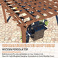 MUPATER 12x20 FT Retratable Wooden Pergola Gazebo for Patio Stakes, Quality Supported Structure, Snow and Wind Supported, Outdoor Pergola Garden Shelter Cedar Framed for Backyard,Deck,Garden
