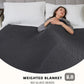 L'AGRATY Knitted Weighted Blanket - 60"x80" 15lbs Cooling Chunky Knit Heavy Blanket for Adults Braided Crochet Throw Thick Cable Yarn Knit Decorative No Beads Evenly Weighted Machine Washable