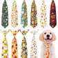 PET SHOW 10 Pack Fall Dog Ties Neckties for Large Medium Dogs Pumpkin Maple Leaf Adjustable Neck Ties Girl Boy Pets Autumn Costumes Dog Holiday Grooming Accessories Wedding Party Gift Favor