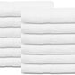 GOLD TEXTILES 24 PCS New White 20X40 Cotton Blend Economy Bath Towels Soft & Quick Dry Salon Hair Towel-Gym Towel (2 Dozen)