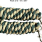 Majestic Ally Pack of 2 Solid Cotton Lead Rope for Horses & Livestock – 10 Foot Long and 5/8 inch Thick - Replaceable Heavy-Duty Satin Bolt Snap – Handmade – Soft, Broken in Feel (Hunter Green -Tan)