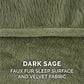 Furhaven Orthopedic Dog Bed for Large Dogs w/ Removable Bolsters & Washable Cover, For Dogs Up to 125 lbs - Faux Fur & Velvet Sofa - Dark Sage, Jumbo Plus/XXL