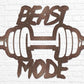 Beast Mode Metal Sign | Metal Home Gym Sign | Fitness Sign | Fitness Quote | Motivation Decor | Workout Decor Sign | Gym Wall Art | Weightlifting | Crossfit Sign | Boyfriend Gift