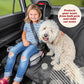 Lusso Gear Dog Car Seat Cover - Non-Slip Waterproof Back Bench Protector for SUV, Car, Truck - Basic Edition Black for Dogs - Camping Gear - Back Seat Covers for SUV