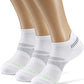 MONFOOT Men's/Women's 3-10 Pairs Silky Dry Athletic Cushion Ankle Socks, Multipack