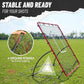 Heavy Duty Baseball Rebounder Net 4x4.5 FT Pitchback with 3 Adjustable Angles, Baseball and Softball Bounce Back Net for Ground, Line Drive, Fly Ball Return Settings Fielding Trainer