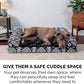 Furhaven Orthopedic Dog Bed for Large/Medium Dogs w/ Removable Bolsters & Washable Cover, For Dogs Up to 55 lbs - Plush & Southwest Kilim Woven Decor Sofa - Black Medallion, Large