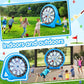6FT Inflatable Dartboard, Giant Kick Darts Soccer Darts Golf & Throw Dart with Air Pump, Giant Outdoor Games, Blow up Soccer Dart for Yard Party Large Dartboard for Kids & Adults 20+Games