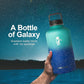 64 oz Water Bottle Insulated with Straw&3 Lids, Coolflask Half Gallon Water Jug Galaxy Large Metal Stainless Steel Vacuum Flask for Gym, Sports, Keep Cold 48H Hot 24H, Glacier Blue
