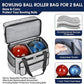CAB55 2 Ball Bowling Bag with 4 Wheels, Double Bowling Ball Bag with Separate Shoe Compartment, (Up To US Men Size 16), and Multiple Multifunctional Accessory Pockets