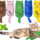 Catnip Toys for Indoor Cats, 5 Pack Cat Toys for Cats, Fluffy Catnip Toys for Chewing Playing, Interactive Kitten Toys, Catnip Filled Kitty Chew Teething Toys, Cat Chew Toys (Smile,5 Pack)