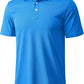 MAGCOMSEN Men's Polo Shirts 3 Buttons Casual Work T Shirts Quick Dry Short Sleeve Golf Shirt Pique Jersey Outdoor Performance