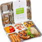 Extra Large Premium Stainless Steel Dinner Plates, 5 Compartments, Set of 2 | Eco Friendly Dinnerwear for Camping, Portion Control, Meal Prep, Lunch, and Party