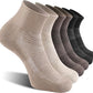 CelerSport 6 Pack Men's Ankle Socks with Cushion, Sport Athletic Running Socks