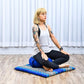 Leewadee Meditation Cushion Set – 1 Round Zafu Meditation Pillow and 1 Square Roll-Up Zabuton Meditation Mat, Pillows Bundle Filled with Kapok