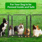 Dog Playpen Outdoor Extra Wide 16 Panels Heavy Duty Dog Fence 32" Height Anti-Rust with Doors Portable for RV Camping Yard, Total 42FT, 140 Sq.ft, Snowy Black