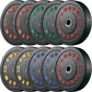 2 Inch Bumper Plates，10-500lbs，Barbell Rubber Olympic Weight Plates Set for Home Gym, Strength Training & Weight Lifting, Multiple Options Colors