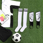 Soccer Shin Guards and Socks Kids Youth Lightweight Soccer Pads Defender with Ankle Protection Ski Shin Guards Football Equipment for Age 4-14 Toddler Boys Girls Teens