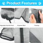 Patelai 5 Pcs Cat Bathing Bag Set Cat Grooming Bag Adjustable Pet Shower Net Muzzles Nail Clipper Tick Remover Tool Massage Brush(Grey-White)