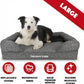 The Dog’s Bed, Large Grey Linen 36x27, Memory Foam, Pain Relief: Arthritis, Hip & Elbow Dysplasia, Post Surgery, Lameness, Supportive, Calming, Waterproof Washable Cover, Veterinary Approved