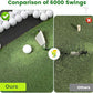 Golf Hitting Mat with Ball Tray, 5x4 & 6x4 ft, 26mm/31mm Thick, Standard & Alignment Line Options, Premium Golf Practice Mat for Indoor Outdoor Swing & Chipping