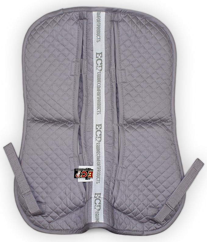 ECP Equine Comfort Products Adjustable Shock Absorbing Memory Foam Half Saddle Pad, Injury Prevention & Pressure Relief, Customizable Fit, Breathable for All Riding Styles