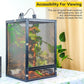 33 Gallon 360° Panoramic Foldable Reptile Terrarium Kit: Crested Gecko Tank and Reptile Cage for Superior Ventilation, Easy Feeding, Sturdiness, and Simple Assembly (Black, 26"x17"x17")