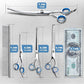 Gimars Titanium Coated Professional 6 in 1 4CR Stainless Steel Dog Grooming Scissors with Safety Round Tip, Heavy Duty Pet Grooming Scissor for Dogs, Cats and Other Animals