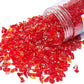 TWINKLING High Luster Fire Glass Gravel Stone Glitter,Broken Glass,Fire Gems Chips,Crushed Glass for Fire Pit Crafts Resin Art Aquarium Garden Decoration,3-6mm,1-Pound Jar (Red)