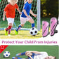 Shin Guards Soccer Kids Youth, CE Certified Airsfish Shin Guard Protection Gear for 2-18 Years Old Boys Girls Teenagers High Impact Resistant Breathable Comfortable 1 Pair 4 Sizes